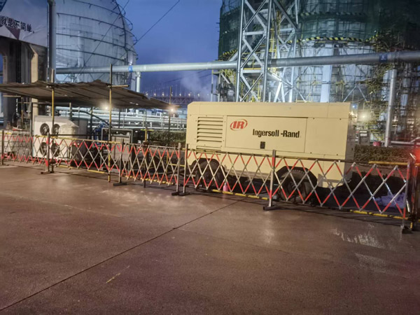 柴驱空压机干燥压缩空气租赁服务,化工试压的得力助手