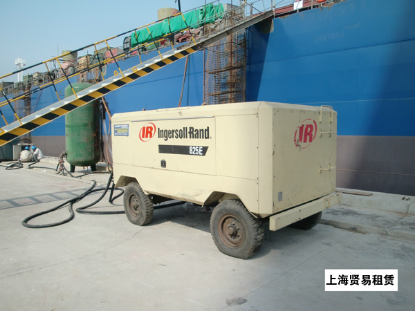 船舶启动设备调试难题如何解?英格索兰825E电移动空压机租赁服务是关键