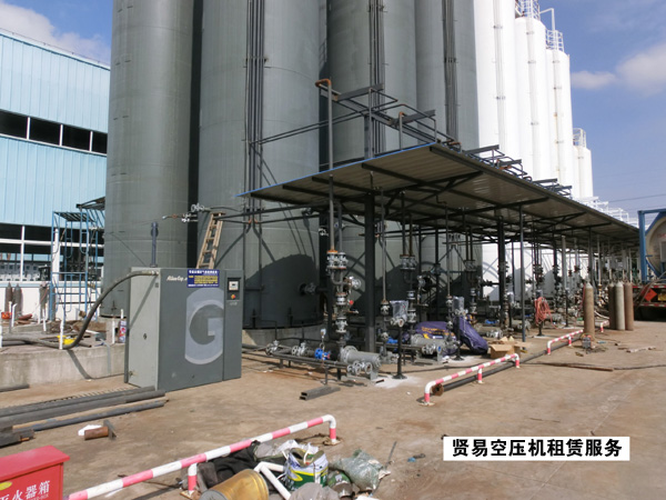 阿特拉斯空压机租赁,化工反应塔吹扫作业的高效动力解决方案