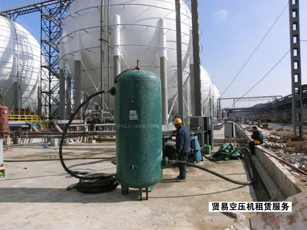 贤易高压空压机租赁服务:新材料化工管道试压的高效解决方案