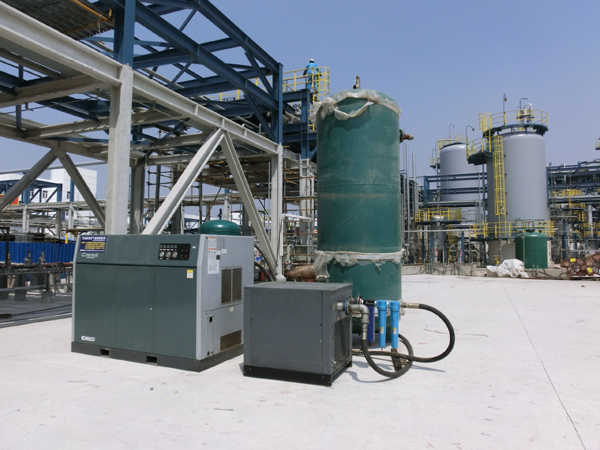 神钢无油压缩空气配套干燥设备租赁;化工装置吹扫气源的可靠选择