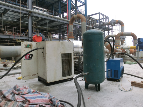 40bar高压压缩空气租赁服务:化工建设管道试压的高效解决方案