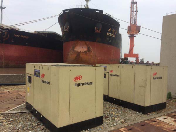 英格索兰MM110空压机租赁:为船舶修造行业提供稳定压缩空气的可靠解决方案