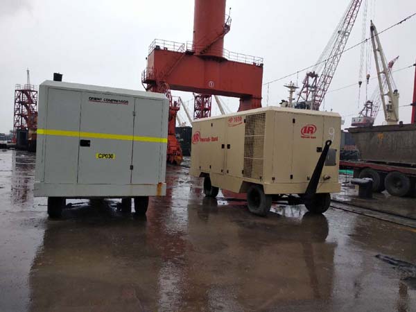 多台大排量柴驱空压机租赁如何为山东船舶修造业注入稳定动力？