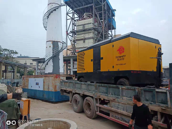 柴驱空压机配套柴驱增压机租赁:为客户管道试压提供可靠压缩空气方案