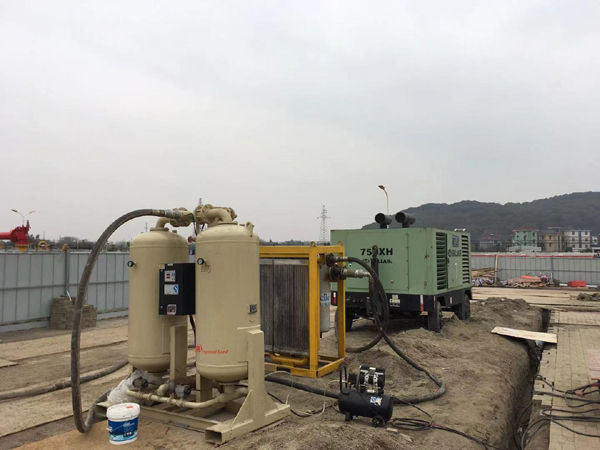 柴驱干燥压缩空气租赁:高效解决管道吹扫的干燥气源需求