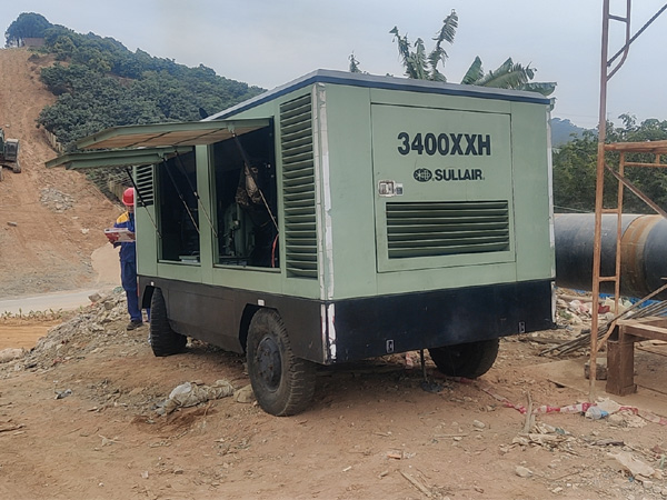寿力移动式柴驱空压机3400XXH租赁服务:高效助力管道工程建设的核心动力
