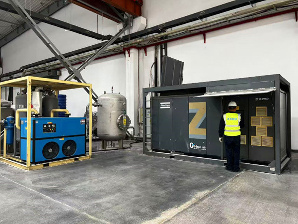 无油变频干燥压缩空气租赁服务光伏企业