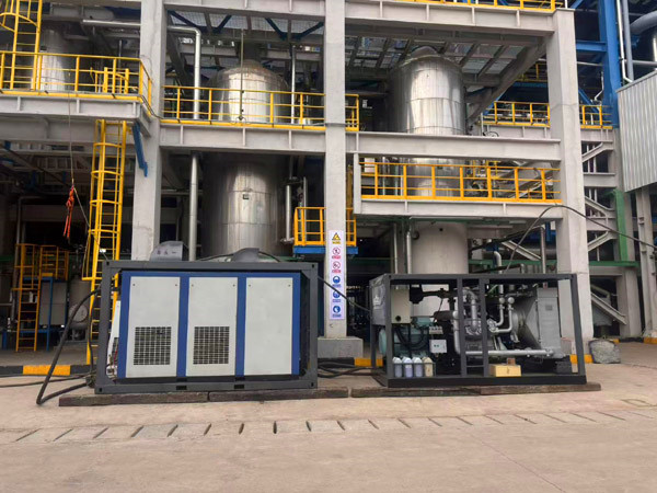 高压压缩空气租赁服务于化工管道试压