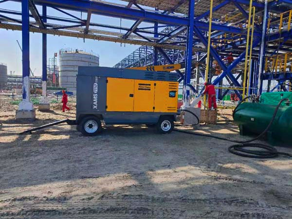 阿特拉斯柴驱空压机吹扫化工管道